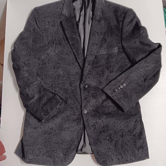 Adolfo Men's Brown Pattern Corduroy Two Button Blazer Jacket Size 40R - Picture 1 of 7
